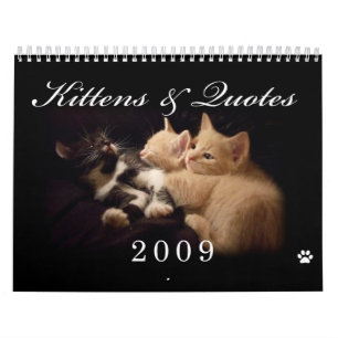 Mural Calendrier de chatons et de citations 2009