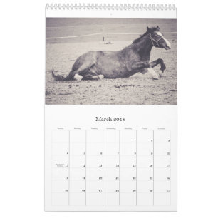 Mural Calendrier de chevaux...