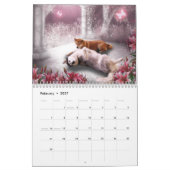 Mural Calendrier de chien d'imaginaire (Feb 2027)