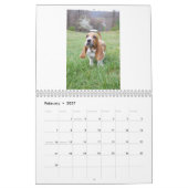 Mural Calendrier de chiot de Basset Hound (Feb 2027)