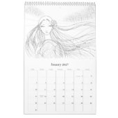 Mural Calendrier de coloration d'imaginaire (Jan 2027)