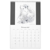 Mural Calendrier de coloration d'imaginaire (Feb 2027)
