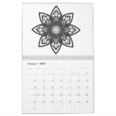 Mural Calendrier de coloration pour adultes (Jan 2027)