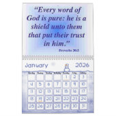 MURAL CALENDRIER DE COULEUR PHOTO CHRÉTIENNE PERSONNALIS (Jan 2026)