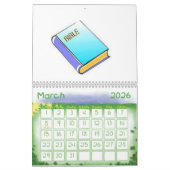 MURAL CALENDRIER DE COULEUR PHOTO CHRÉTIENNE PERSONNALIS (Mar 2026)