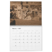 Mural Calendrier de cowboy de rodéo (Feb 2027)