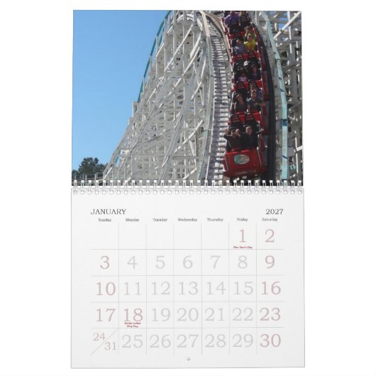 Mural Calendrier de dessous de verre (Jan 2027)