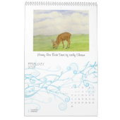 Mural Calendrier de Fineart avec des scènes d'animaux et (Feb 2027)