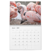 Mural Calendrier de Flamants roses (Mar 2027)