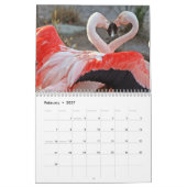 Mural Calendrier de Flamants roses (Feb 2027)