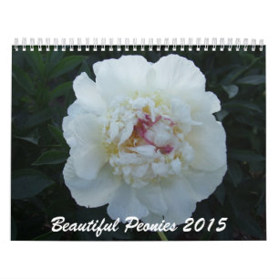 Mural Calendrier de fleur des pivoines 2015