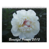 Mural Calendrier de fleur des pivoines 2015 (Protection)