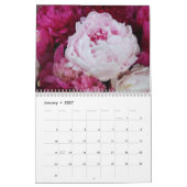 Mural Calendrier de fleur des pivoines 2016 (Jan 2027)