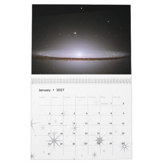 Mural Calendrier de galaxie (Jan 2027)