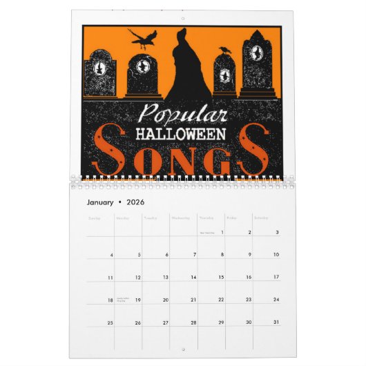 Mural Calendrier de Halloween (Jan 2026)