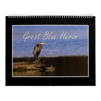 Calendrier de héron de grand bleu 2018 par Thomas
