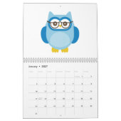 Mural Calendrier de hiboux (Jan 2027)