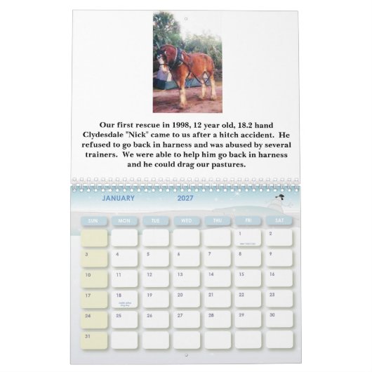 MURAL CALENDRIER DE HORSESISTERS 2010 (Jan 2027)