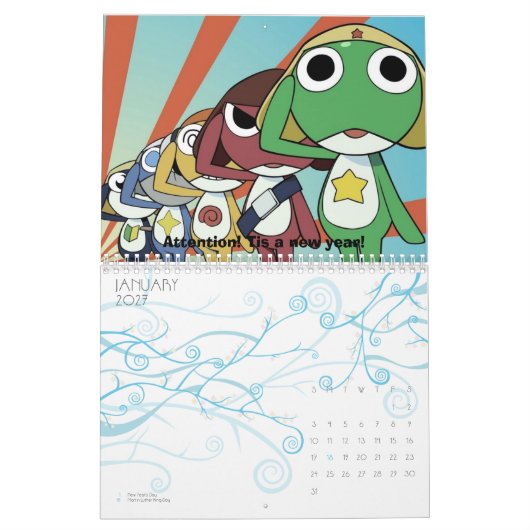 Mural Calendrier de KGFC Keroro Gunso (Jan 2027)
