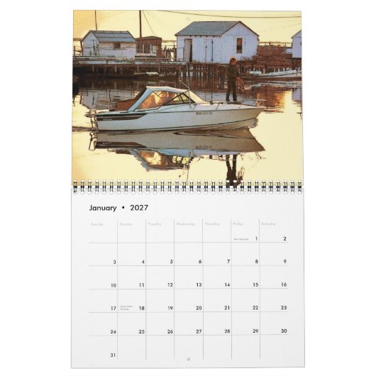 Mural Calendrier de la baie de chesapeake 2014 (Jan 2027)
