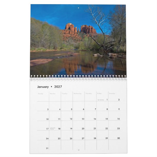 Mural Calendrier de la beauté 2014 de Sedona (Jan 2027)