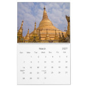 Mural Calendrier de la Birmanie 2011 (Mar 2027)