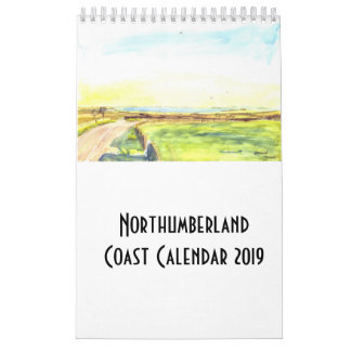 Mural Calendrier de la côte Northumberland 2019