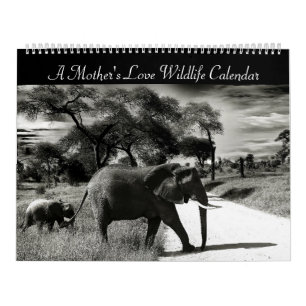 Mural Calendrier de la faune d'amour d'une mère