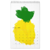 Mural Calendrier de la peinture 2016 d'ananas (Jan 2027)