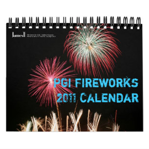 Mural Calendrier de la photo 2011 de feux d'artifice de