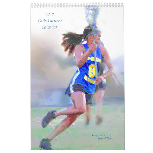Mural Calendrier de lacrosse de 2017 filles (Protection)
