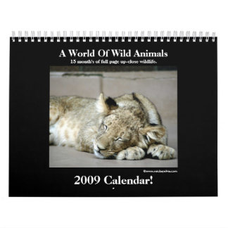 Mural Calendrier de l'animal sauvage 2009 !