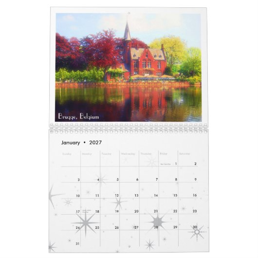 Mural Calendrier de l'Europe (Jan 2027)