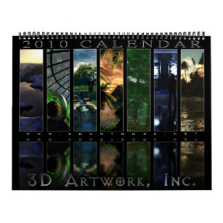 Mural calendrier de l'illustration 2010 3D