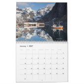 Mural Calendrier de Lofoten Norvège (Jan 2027)
