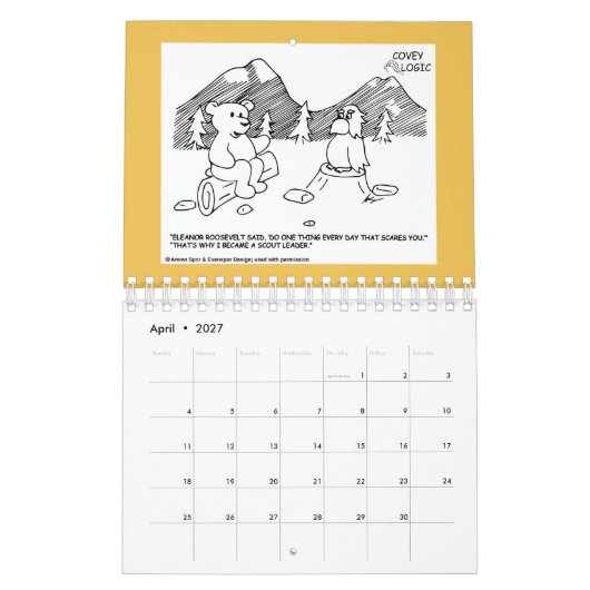 Mural Calendrier de logique de Covey (Apr 2027)
