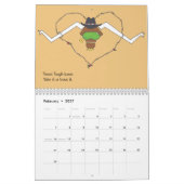 Mural Calendrier de Lone Star Steer Attitudinous Animals (Feb 2027)
