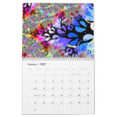 Mural Calendrier de ménagerie de la fractale d'Anne (Jan 2027)