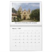 Mural Calendrier de missions de la Californie (Feb 2027)