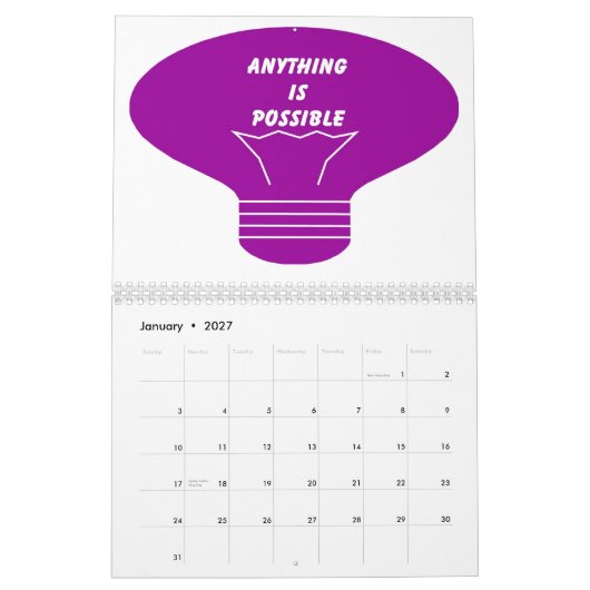 Mural Calendrier de motivation 2011 (Jan 2027)