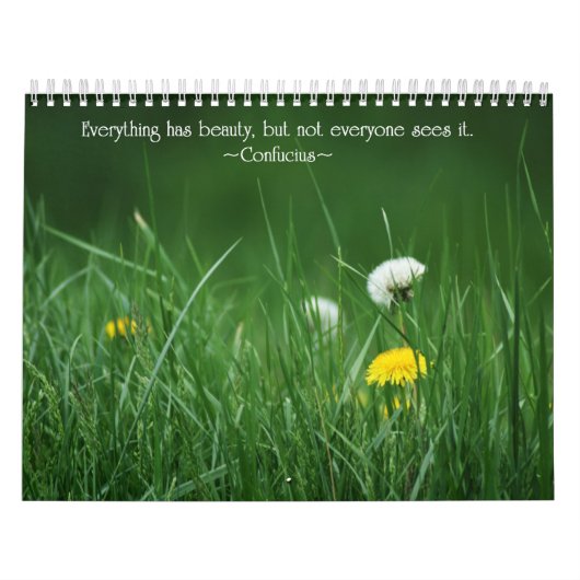 Mural Calendrier de motivation floral (Protection)