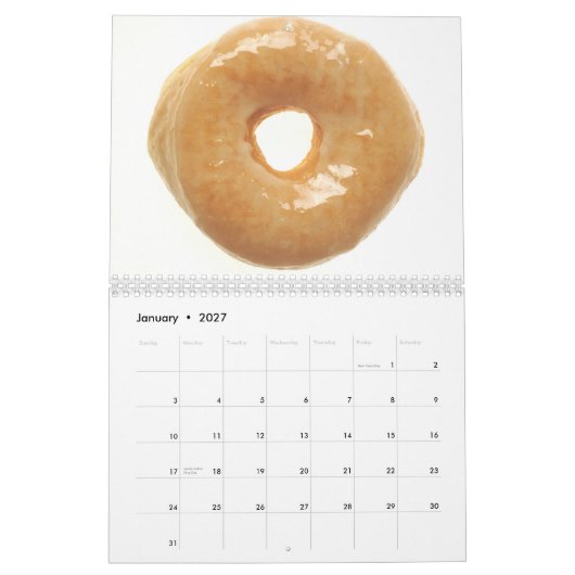 Mural Calendrier de nourritures de dessert (Jan 2027)