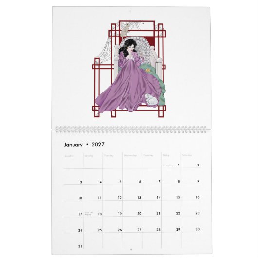 Mural Calendrier de nouveua d'art (Jan 2027)