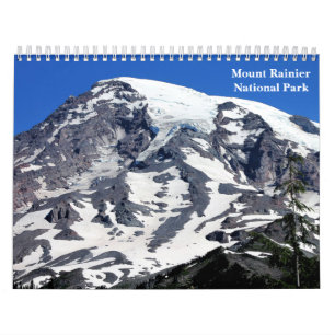 Mural Calendrier de parc national de mont Rainier