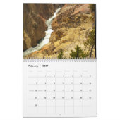 Mural Calendrier de parc national de Yellowstone (Feb 2027)
