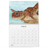 Mural Calendrier de peinture d'aquarelle (Mar 2027)