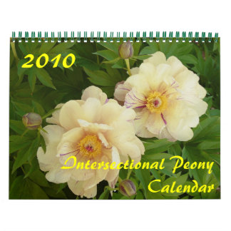 Mural Calendrier de pivoines intersectionnelles 2010