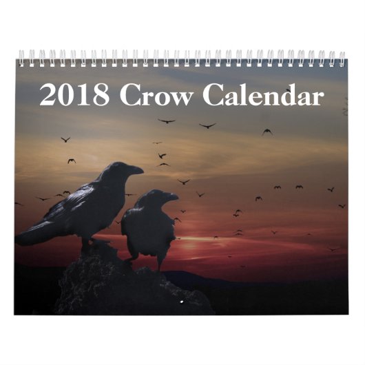 Mural Calendrier de Raven de 2018 corneilles (Protection)