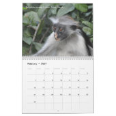 Mural Calendrier de safari de 2017 Africains (Feb 2027)