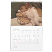 Mural Calendrier de sagesse de corgi (Feb 2027)